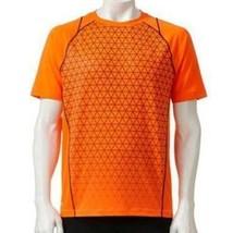 Mens Shirt Short Sleeve Fila Sport Performance Orange Active Top-size L - £11.03 GBP