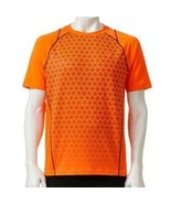 Mens Shirt Short Sleeve Fila Sport Performance Orange Active Top-size L - £10.95 GBP