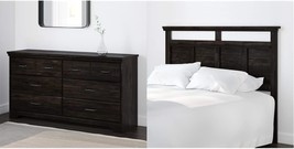 South Shore Versa 6-Drawer Double Dresser-Rubbed Black &amp;, Rubbed Black - £456.56 GBP