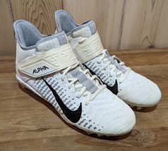 Nike Alpha Menace Pro 2 Mid Cleats AQ3209-100 Size 8 White - £37.36 GBP