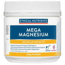 Ethical Nutrients Mega Magnesium 200g Powder Raspberry - £96.68 GBP