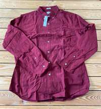 j crew NWT Men’s Button up long sleeve shirt size L red F4 - £19.54 GBP