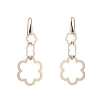 Fronay 3 in. Dangling Rose PLated Flowers Silhouett Interwined Sterling ... - $1,163.58 MXN