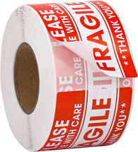 Batrical 2&quot;X3&quot; Fragile Stickers Shipping and Moving Labels 500 Pcs/Roll 1Rolls - £9.36 GBP