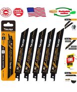 5-Pack Heavy-Duty 6-Inch Bi-Metal Reciprocating Saw Blades, 14TPI - Meta... - $420.73 MXN