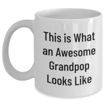 Awesome Grandpop Gifts White Coffee Mug This Is What An Awesome Grandpop Looks L - £13.22 GBP+