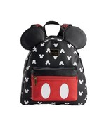 Disney&#39;s Mickey Mouse with 3D Ears and All Over Print Backpack Black Red - $918.57 MXN