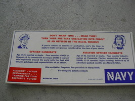 Vintage Blotter 1957 US Navy Officer Recruitment LOOK - $18.81