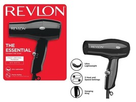 Revlon RVDR5034 Lightweight + Compact Travel Hair Dryers 1875 Watts, Black - $17.82