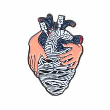 Cute Anatomy Clothing Accessories Cartoon Heart Brooch Enamel Lapel Pin Badge(4) - £7.44 GBP+