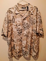 Brandini Men&#39;s Hawaiian Shirt  Pure Silk Floral Print Sz. XL - £10.16 GBP