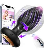 360° Rotation Prostate Massager Swirl App Remote Control Butt Plug Vibra... - €16,38 EUR