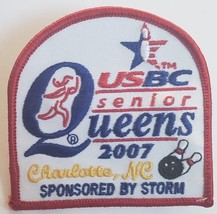 USBC Senior Queens 2007 Charlote, NC, Sponsored by Storm Bowling Pinback Patch - £6.35 GBP