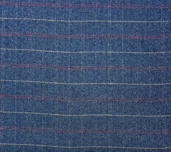 Ballard Design Dutton Plaid Navy Blue Herringbone Wool Woven Fabric By Yard 55&quot;W - £23.59 GBP