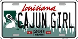 Cajun Girl Louisiana Novelty Metal License Plate - £17.50 GBP