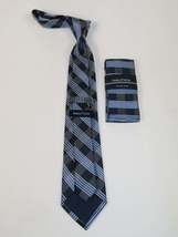 Men's  Nautica Tie and Hankie Set Woven Silky Feel #Nautica-3 Blue image 4