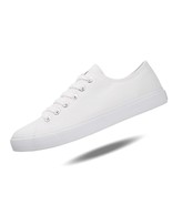 Fear0 Unisex True to Size All White Tennis Casual Canvas Sneakers Shoes ... - $36.83 CAD