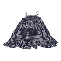Okie Dokie Girls Navy Striped &amp; Star Sleeveless Dress Size Medium - $19.65