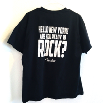 Genuine Fender &quot;Hello New York! Are you ready to ROCK?&quot; 100% Cotton T-Sh... - £20.88 GBP