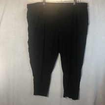 Torrid Size 3 Black Stretch Knit Pull-on Pants Tie Waist Pockets Crop - £19.71 GBP