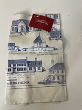 Williamsburg Virginia Linen Tea Towel ~ Landmarks ~ 16.5&quot; X 27&quot; ~ New - $12.95