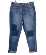 Women&#39;s Sz 0/25R Universal Thread Cropped Boyfriend Denim Jeans Patch Cu... - $19.34 CAD
