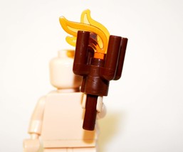 Building Block torch with Fire Flame set pieces Minifigure US Toy Minifi... - $3.50