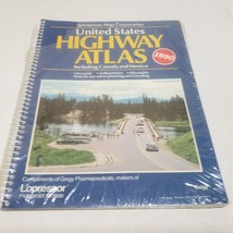 United States Highway Atlas 1990 w/Canada Mexico Lopressor Geigy Pharmac... - £13.35 GBP