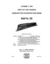 American Flyer 350 M2879 Service Parts Sheet Trains - Copy Of Original - $9.99