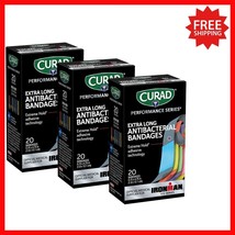 Extra Long Antibacterial Bandages for Cuts &amp; Scrapes - Pack of 3, 0.75 x... - $389.03 MXN