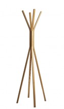 68" Natural Modern Wood Coat Tree Rack - $3,848.29 MXN