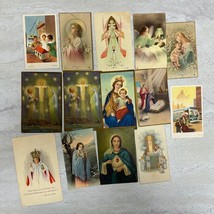 Lot of 14 Antique Religious Lithographs Small Prayer Cards - £21.22 GBP