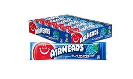 Airheads Candy, Blue Raspberry Flavor, Individually Wrapped Full Size Bars, Taff - £18.18 GBP