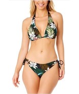 Hurley Womens Bikini Black Multicolor Reversible 2-Piece UPF 50 Halter Top - $42.99