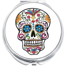 Sugar Skull Compact with Mirrors - Perfect for your Pocket or Purse - $11.76