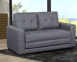 US Pride Furniture Linen Square Arm Sofabed, Dark Grey - $1,128.99