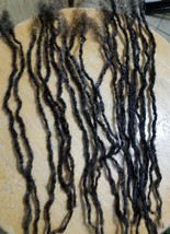 100% Human Hair Locks handmade Dreadlocks 30 pieces 8&quot; black micro 2mm t... - $69.30
