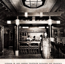 1910 New Chinese Telephone Exchange Interior San Francisco History Print... - $19.99