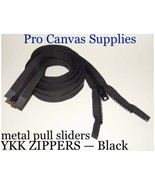 1 YKK Zippers 36&quot; Black #10 Metal Pull with Free Top Stops - £7.25 GBP