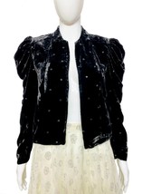 Doen Women&#39;s Velvet Jacket Embroidered Floral Print Jacket Coat XS - £213.67 GBP