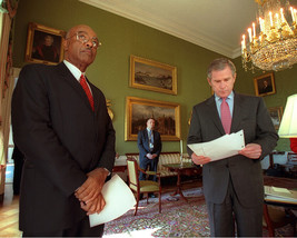 President George W. Bush with Education Secretary at White House Photo Print - $8.81+