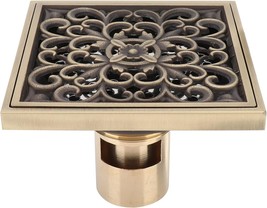 10X10Cm Floor Drain: Antique Copper Shower Drain Kit With Drain Cover For - £24.15 GBP