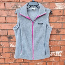 Columbia Women&#39;s Gray Fleece Zip-Up Vest Large - $16.83