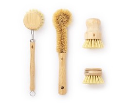 PLANT OATH | Bamboo Dish Brush Set #22 | Eco-Conscious Kitchen Cleaning Set - £20.09 GBP