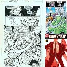 Birds of Prey Black Canary Original Art Splash w Metamorpho SIGNED Ramona Fradon - £284.88 GBP