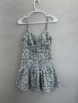 L.A. Hearts Womens Dress Size Medium Blue Floral Sleeveless Front Tie - $18.48