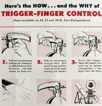 Kidde Fire Extinguisher 1940s Advertisement Lithograph Indtructional DWCC4 - $49.99