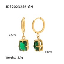 L cubic zirconia drop dangle charms trendy earrings 18k pvd gold plated fashion jewelry thumb200