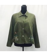 Jessica Howard Petite Jacket Green Poly/Spandex Women&#39;s Sz 14P Soft - €14,78 EUR