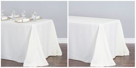 1pc 90 x 156 in. Rect Poly Tablecloths Wedding Event Party - White - P01 - $45.07